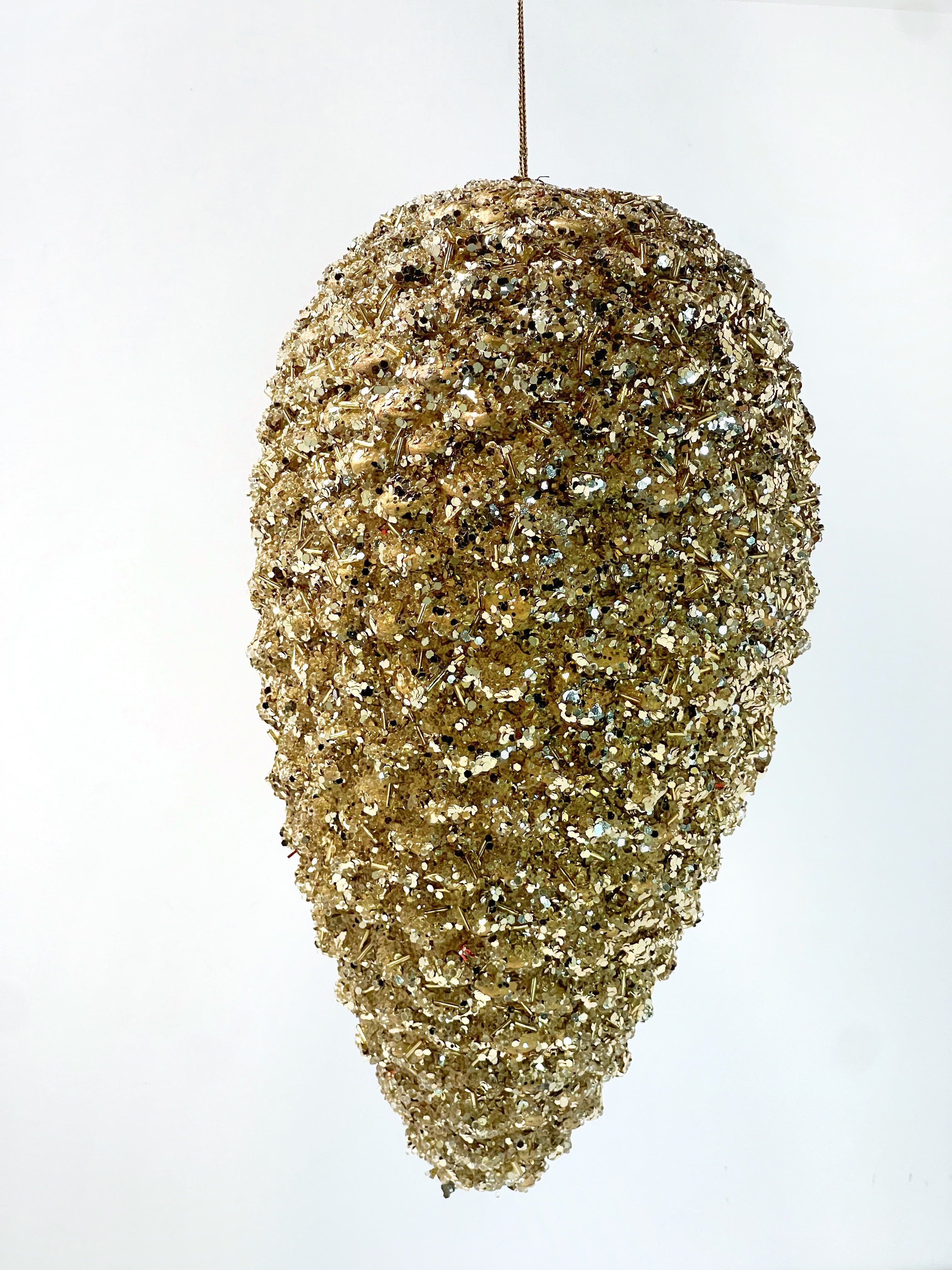 Piña decorativa  dorada de 35cm