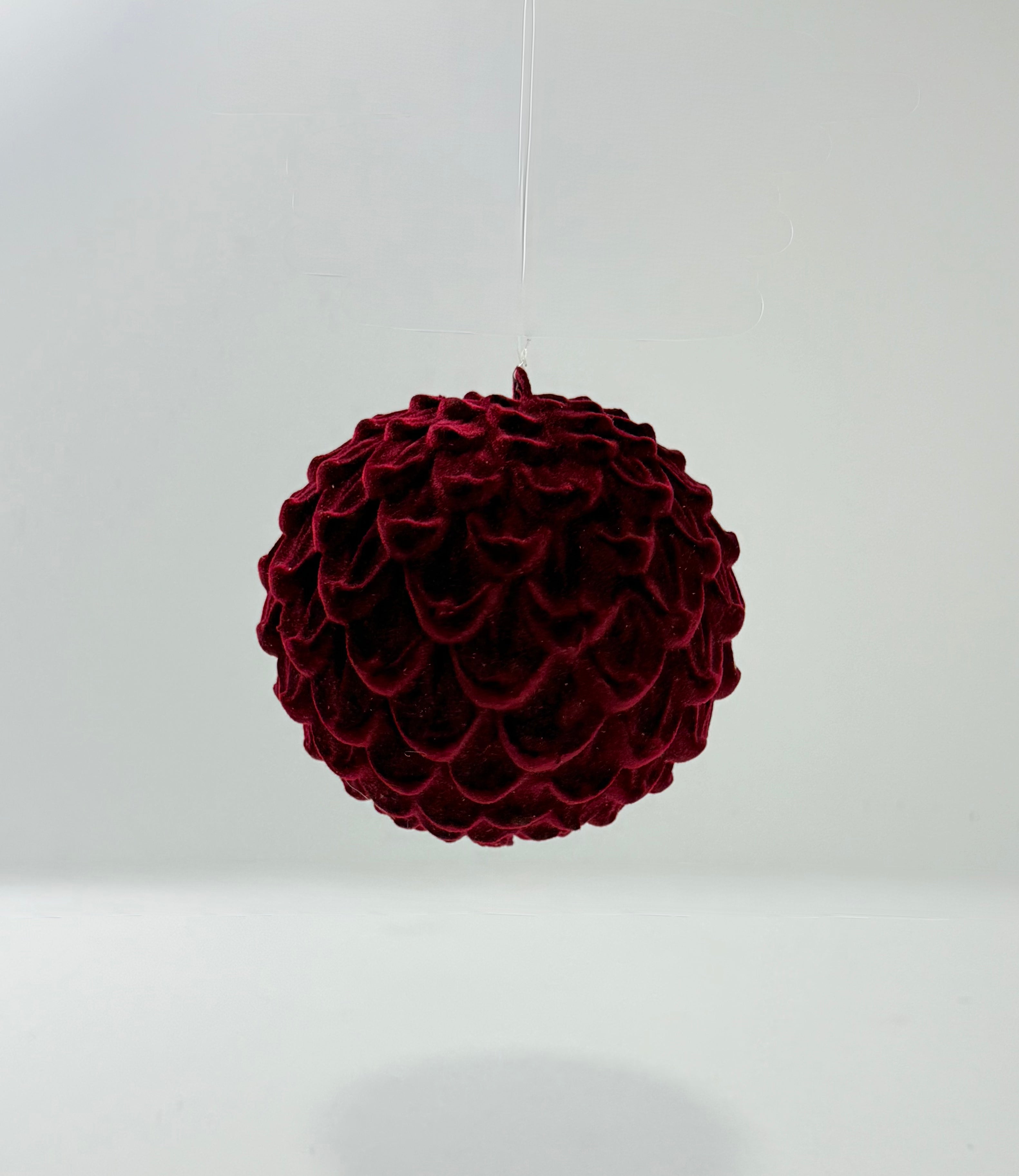 Piña terciopelo 10cm vino