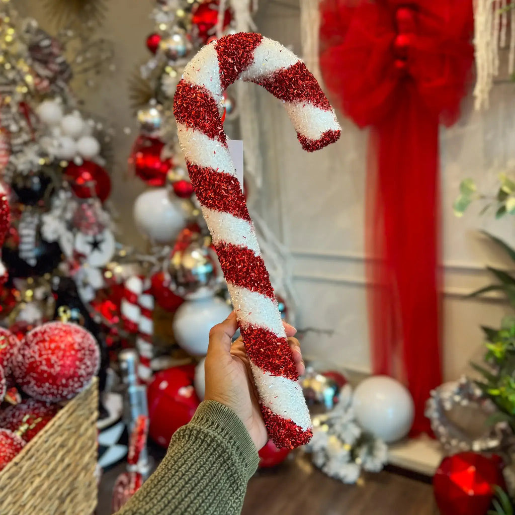 BASTON CARAMELO 40 CM ROJO/BLANCO