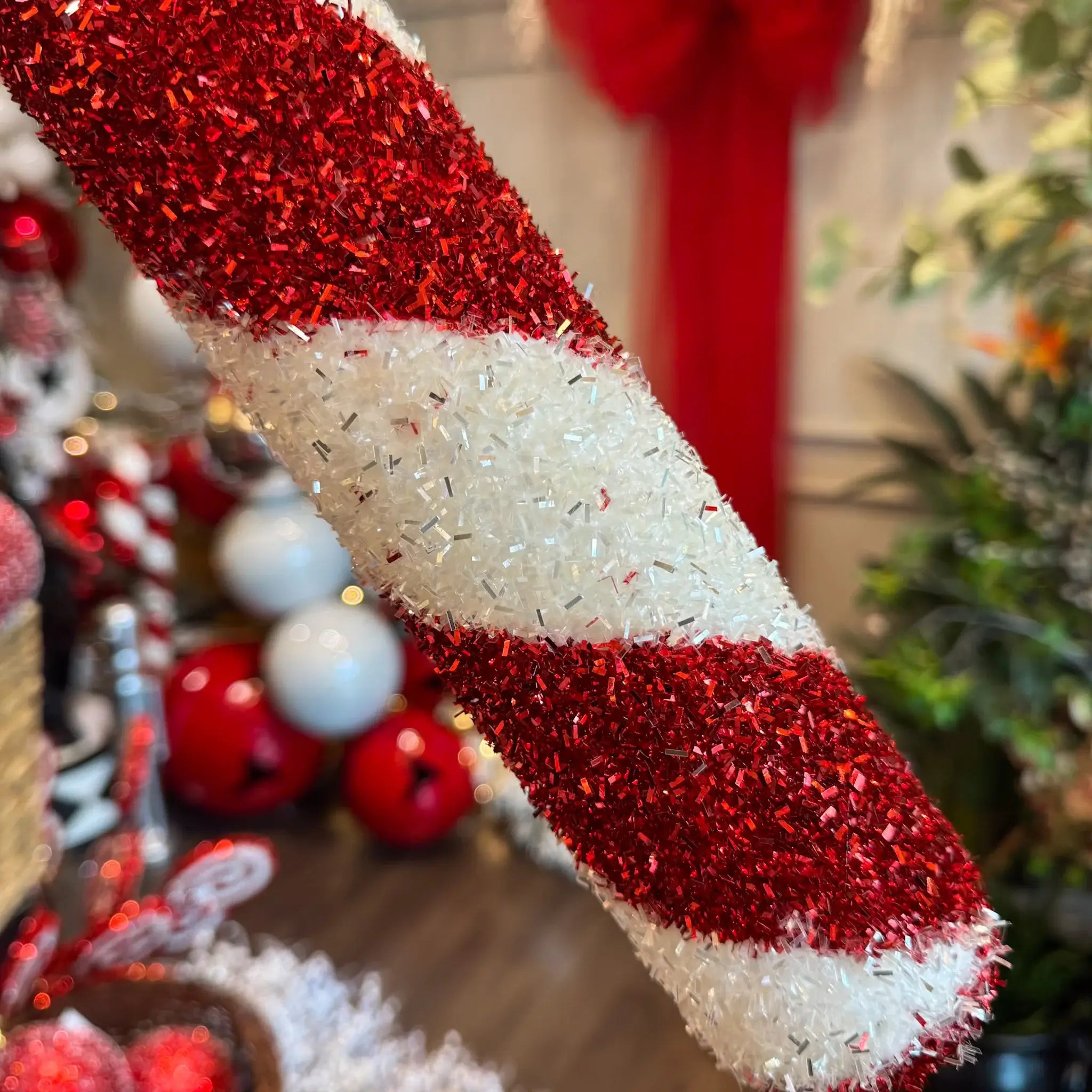 BASTON CARAMELO 91 CM ROJO/BLANCO