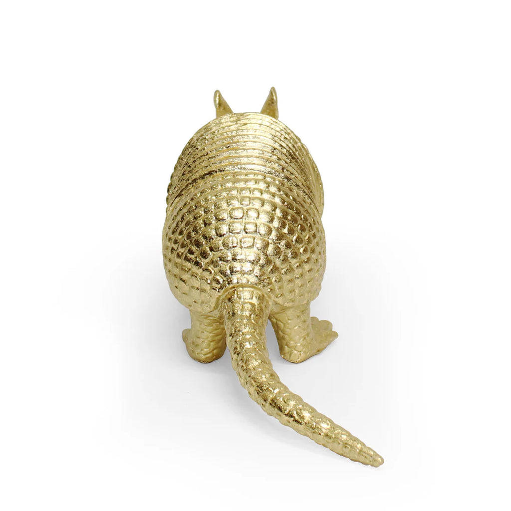 ARMADILLO DE RESINA DORADO