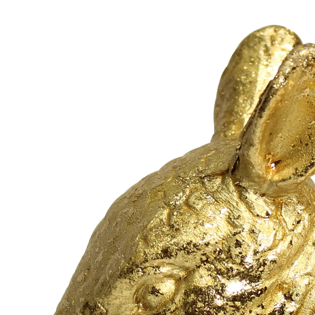 ARMADILLO DE RESINA DORADO